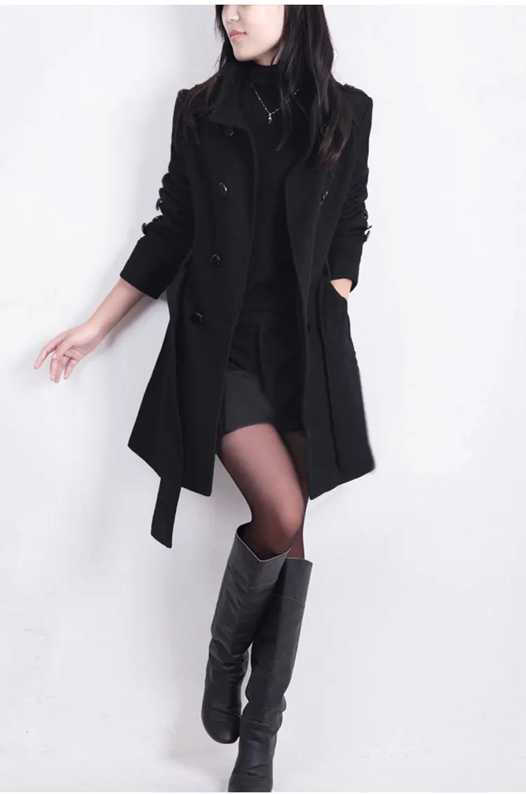Faux Fur Double-Breasted Winter Coat