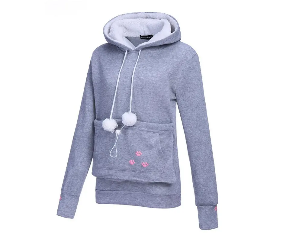 Cotton Cat Motif Hoodie