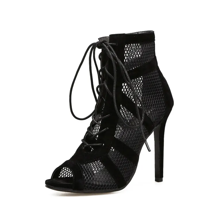 Black Suede Stiletto Heel Pumps