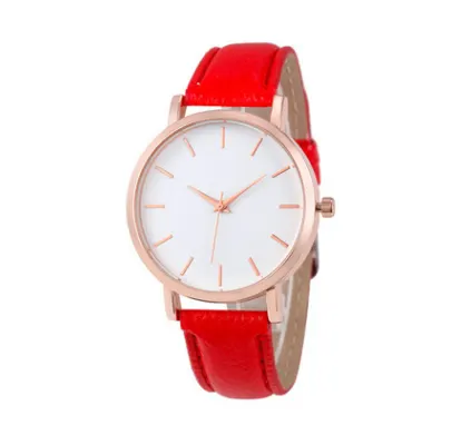 PU Leather Strap Quartz Watch