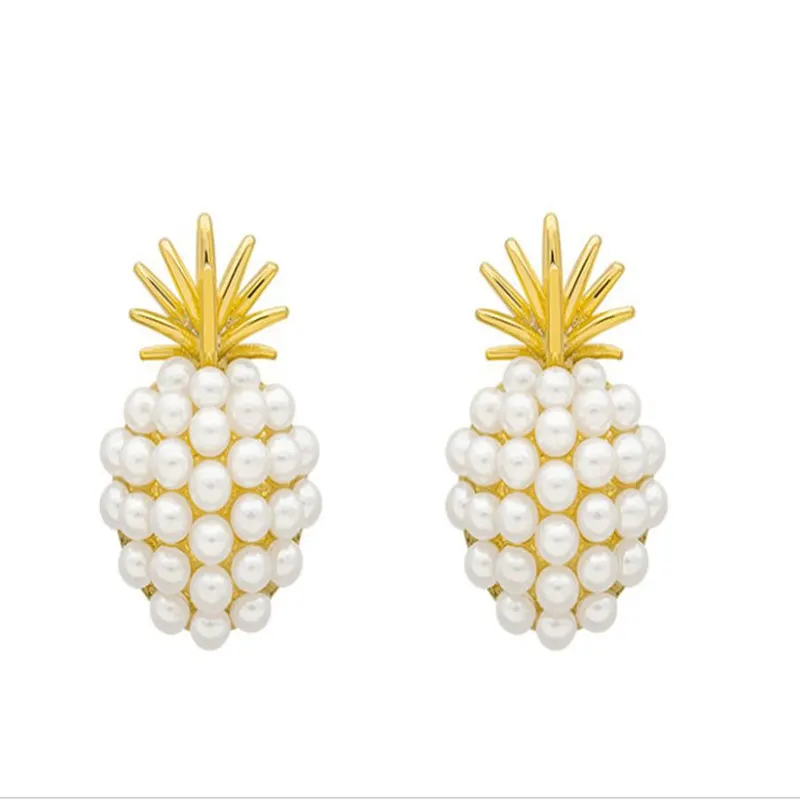 Pineapple and Starfish Pearl Earrings