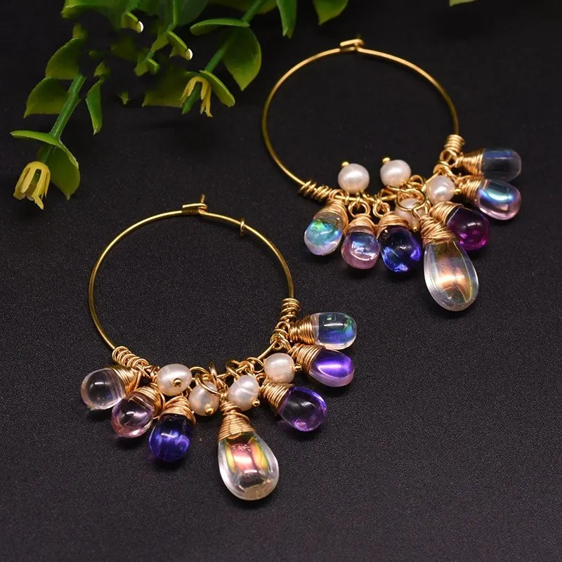 Gold Plated Pearl and Crystal Earrings