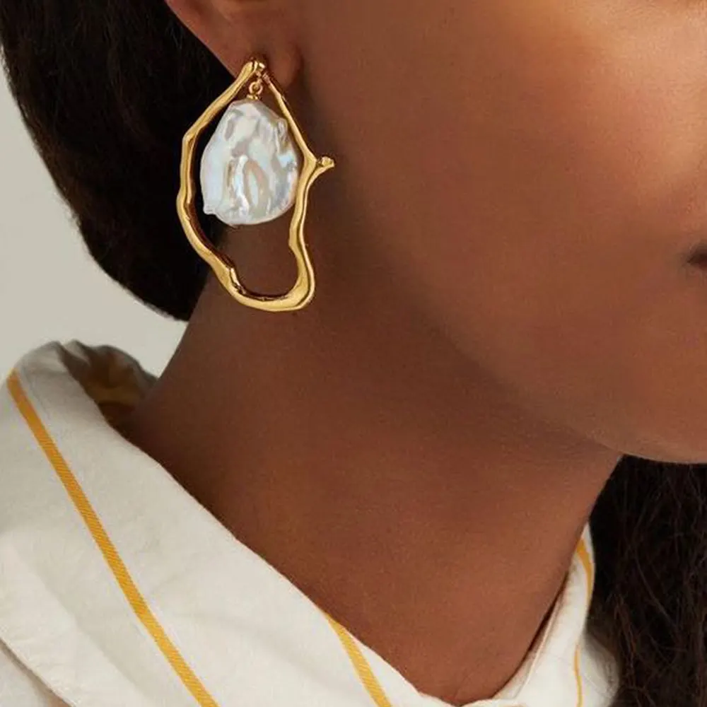 Irregular Imitation Pearl Earrings