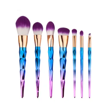 7-Piece Electroplated Makeup Brush Set