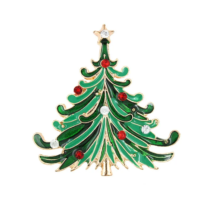 Electroplated Christmas Tree Brooch
