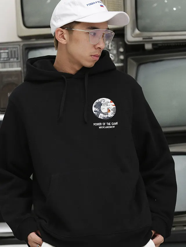 Street Retro Hooded Knit Sweater