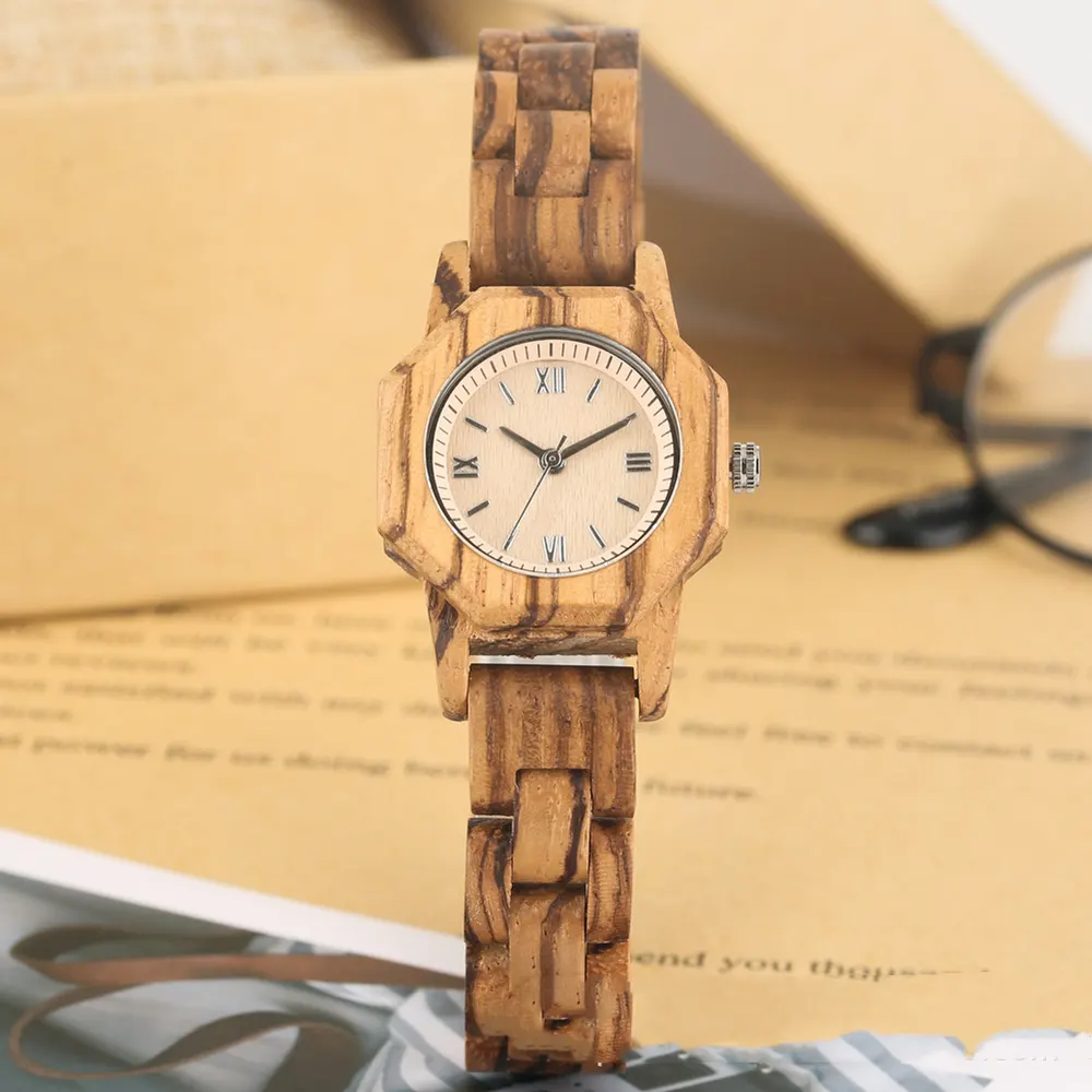 Wooden Bracelet Watch with Wood Dial
