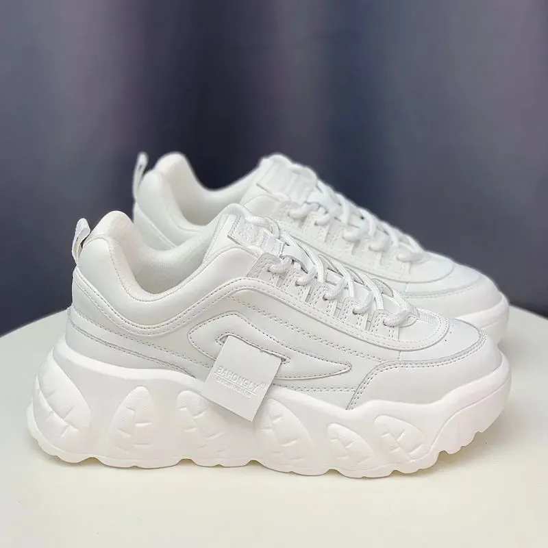Mesh Cross-Strap Platform Sneaker