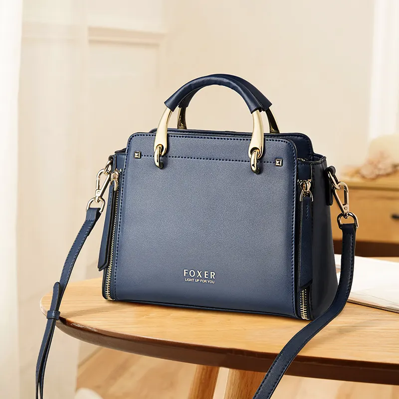 Small Trapezoid Color-Block Shoulder Bag