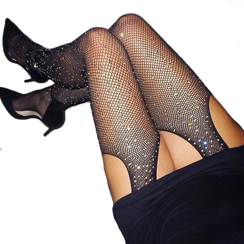 Lace-Top Fishnet Tights