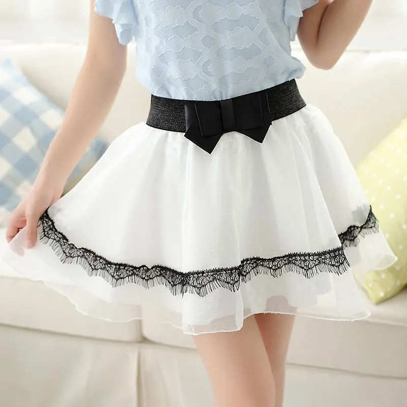High-Waist Organza Puff Mini Skirt