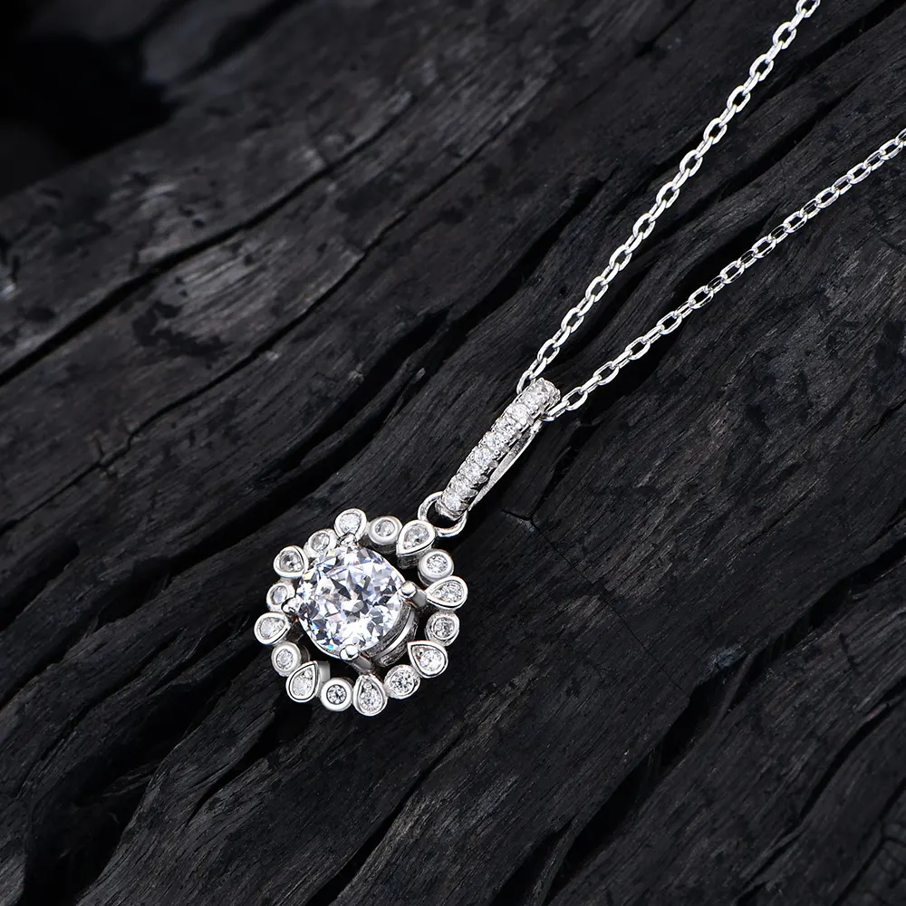 Sterling Silver Two-Piece Stud and Necklace Set