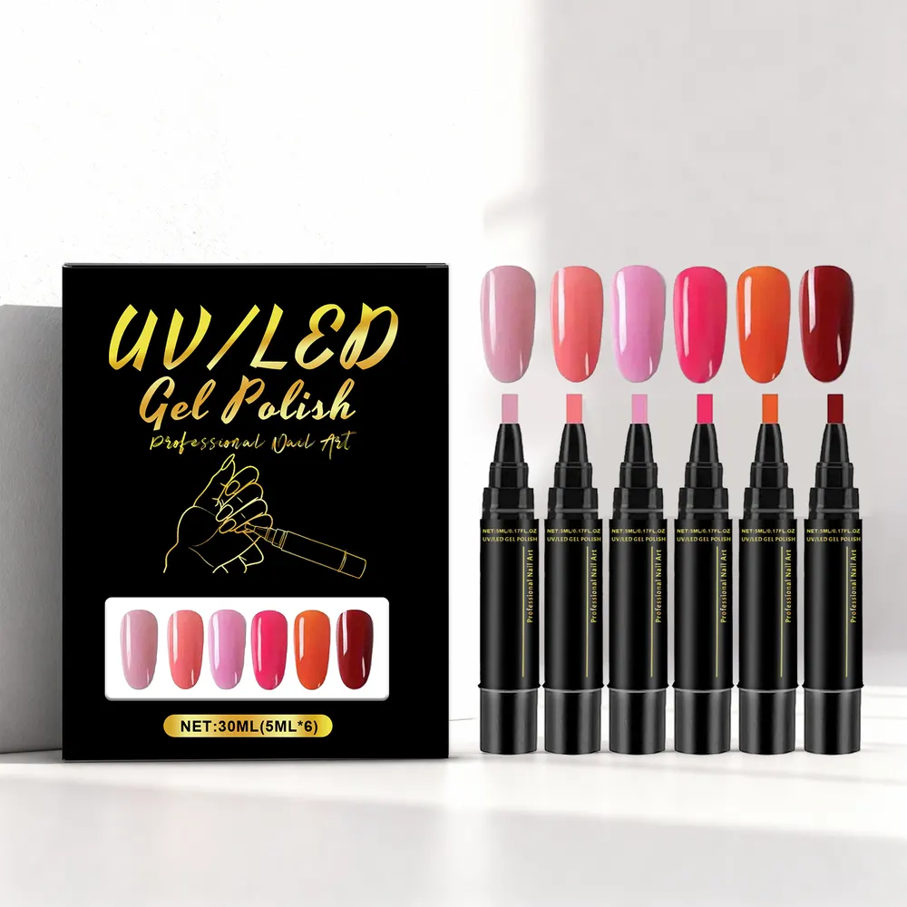 6-Piece Gel Nail Polish Pen Set