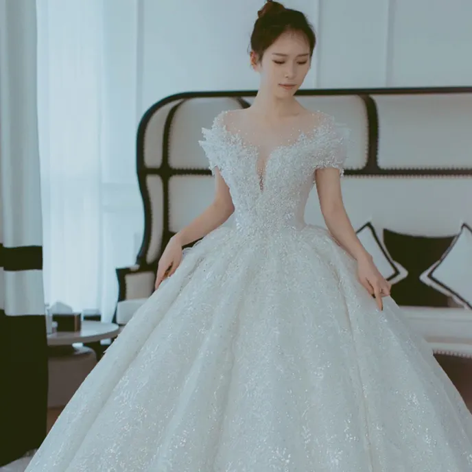 Off-Shoulder Lace Wedding Dress