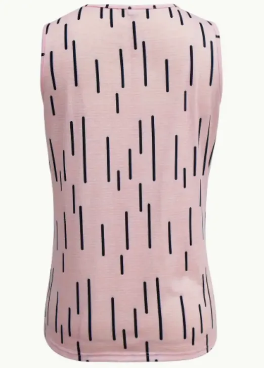Geometric Print V-Neck Sleeveless Top