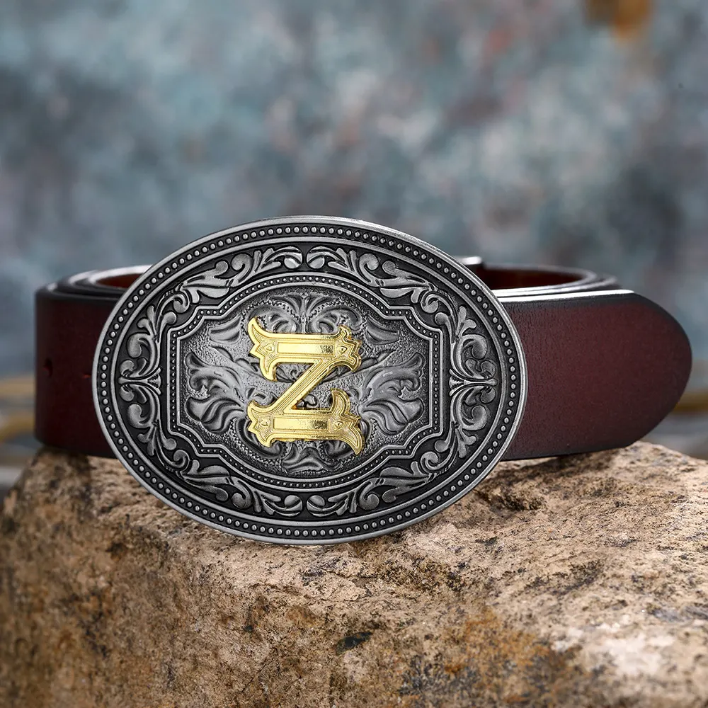 Letter A-Z Alloy Belt Buckle Head