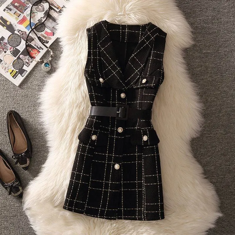 Slim Knit Vest and Long-Sleeve Sweater Set
