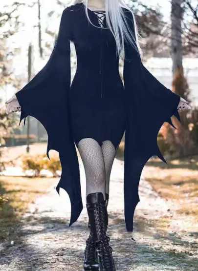 Hooded Forest Elf Costume Dress