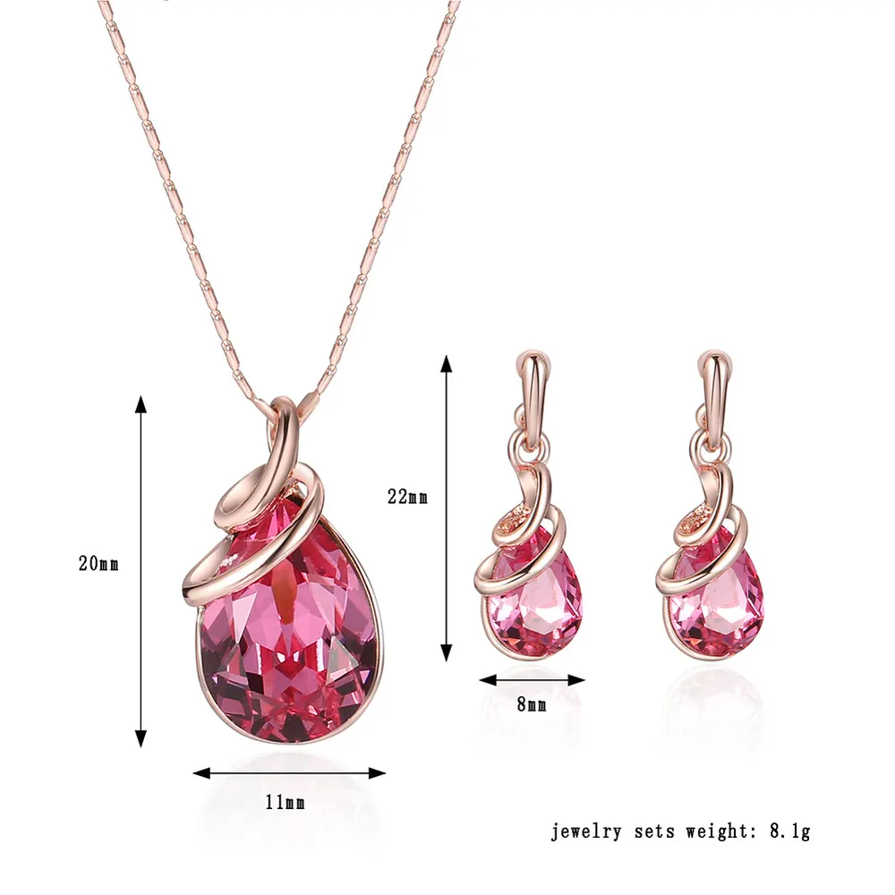 Gemstone Necklace and Earring Set