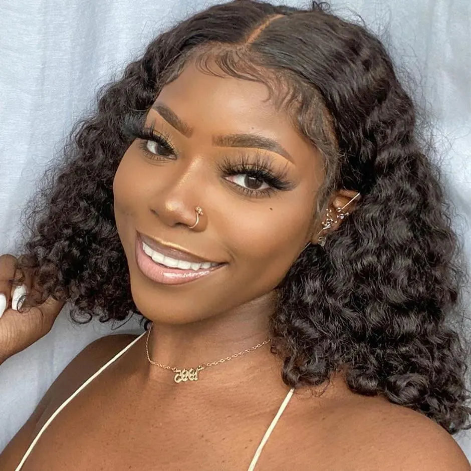 Long Small Curl Black-Brown Wig