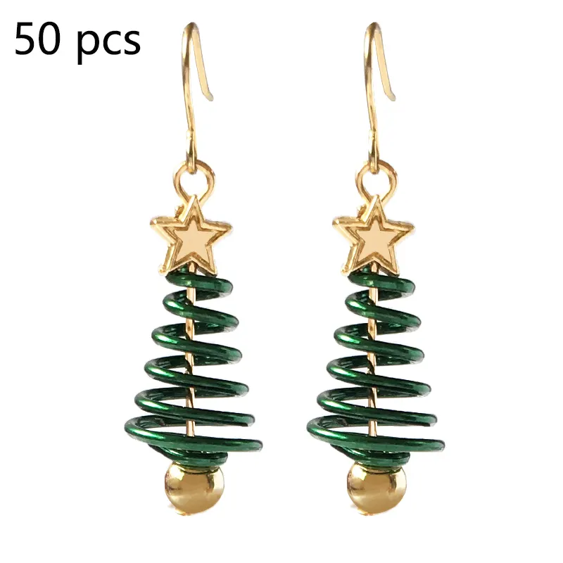 Star and Tree Christmas Earrings