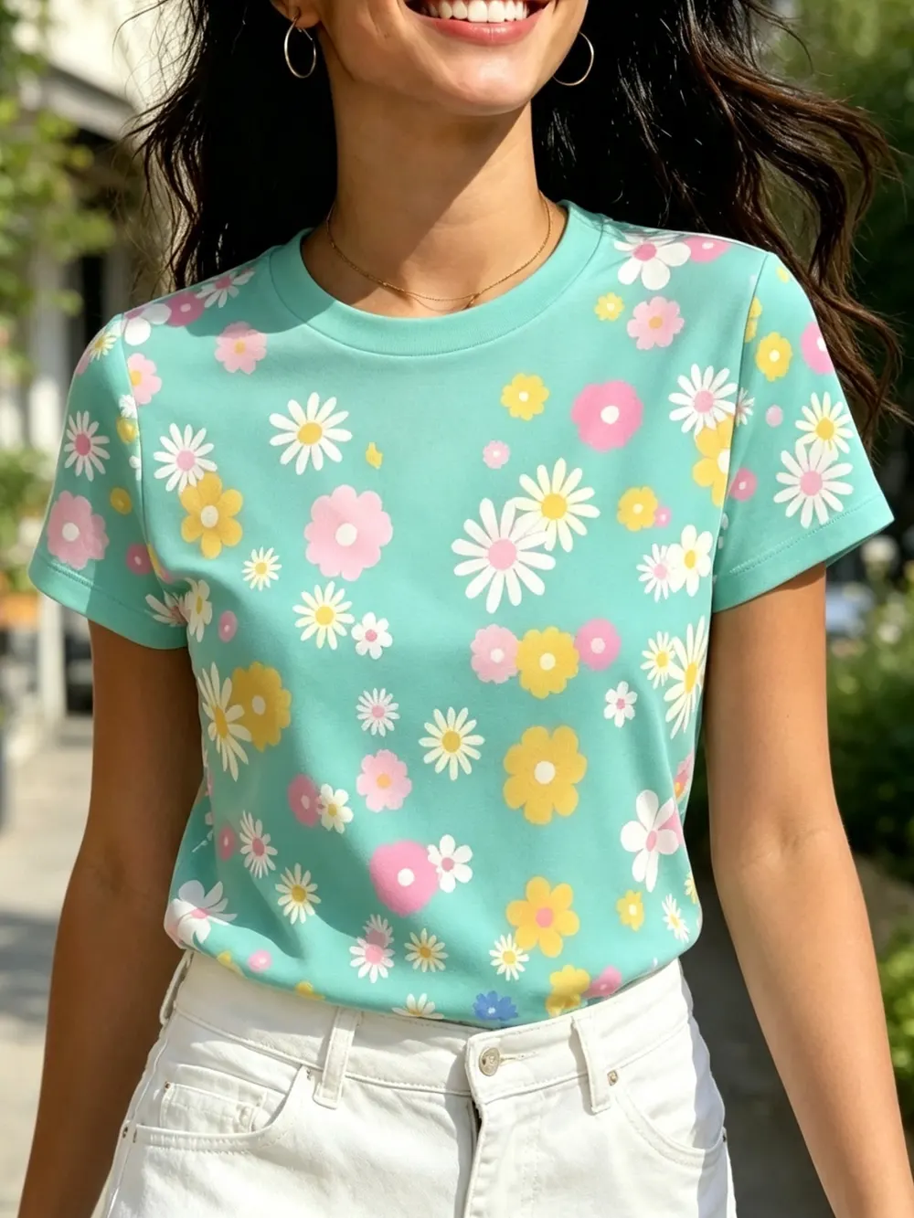 Colorblocked Stripe Short Sleeve Tee