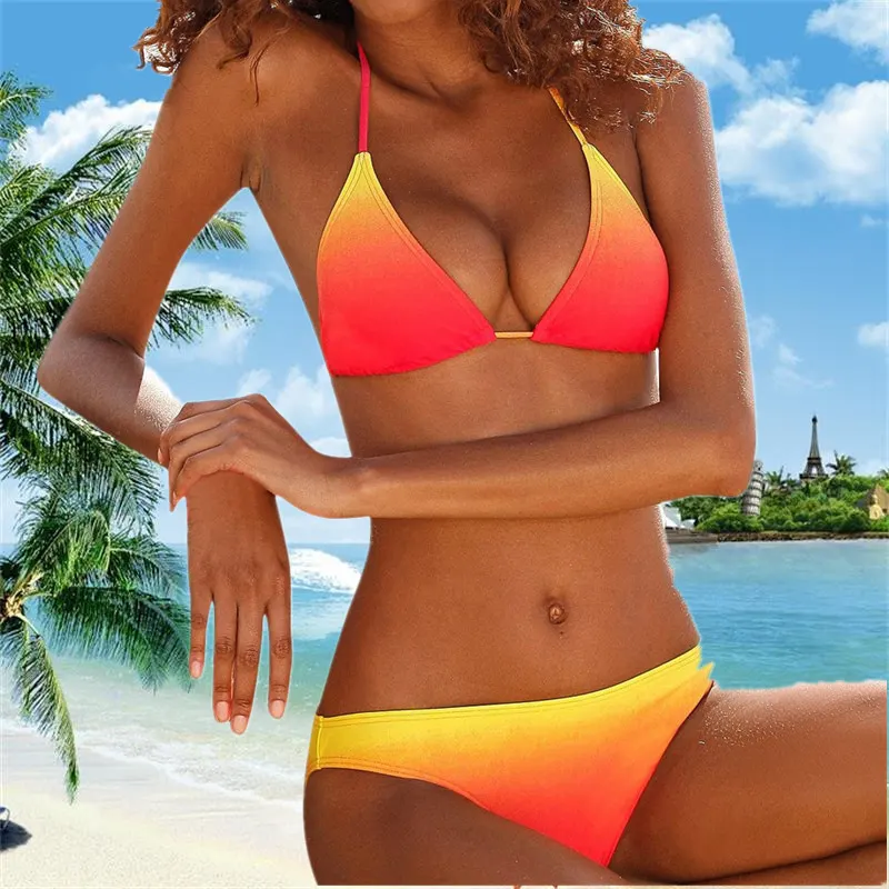 Gradient Two-Piece Bikini Set