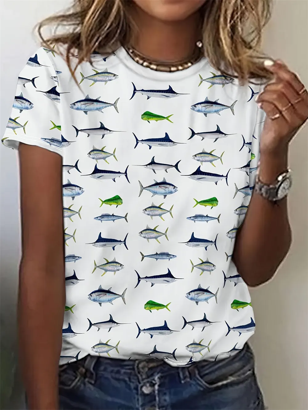 Simple Geometric Print T-Shirt