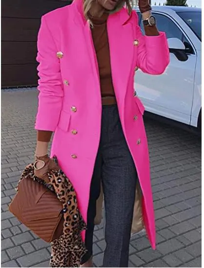 Double-Breasted Mid-Length Coat