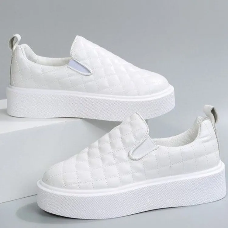 Plaid Platform Slip-On Flat