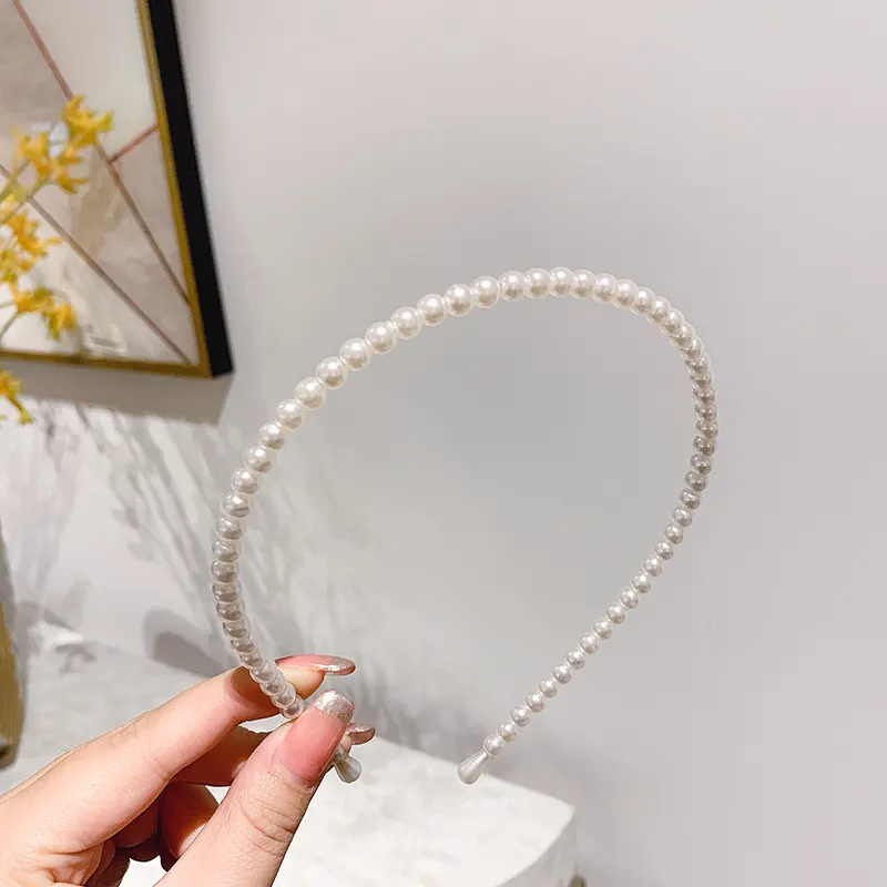 Imitation Pearl Thin Headband