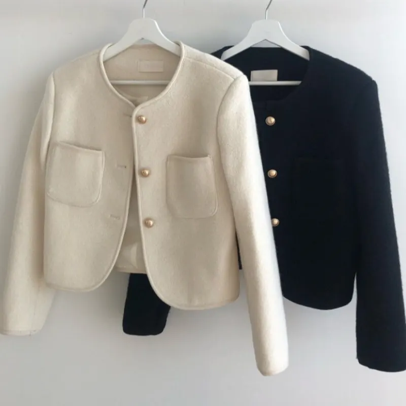 Short Woolen Jacket Cardigan