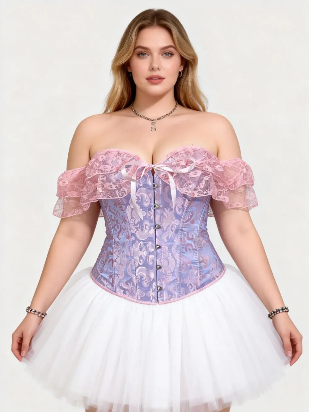 Off-Shoulder Boned Corset Dress