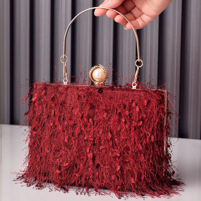 Tassel Cylinder Crossbody Bag