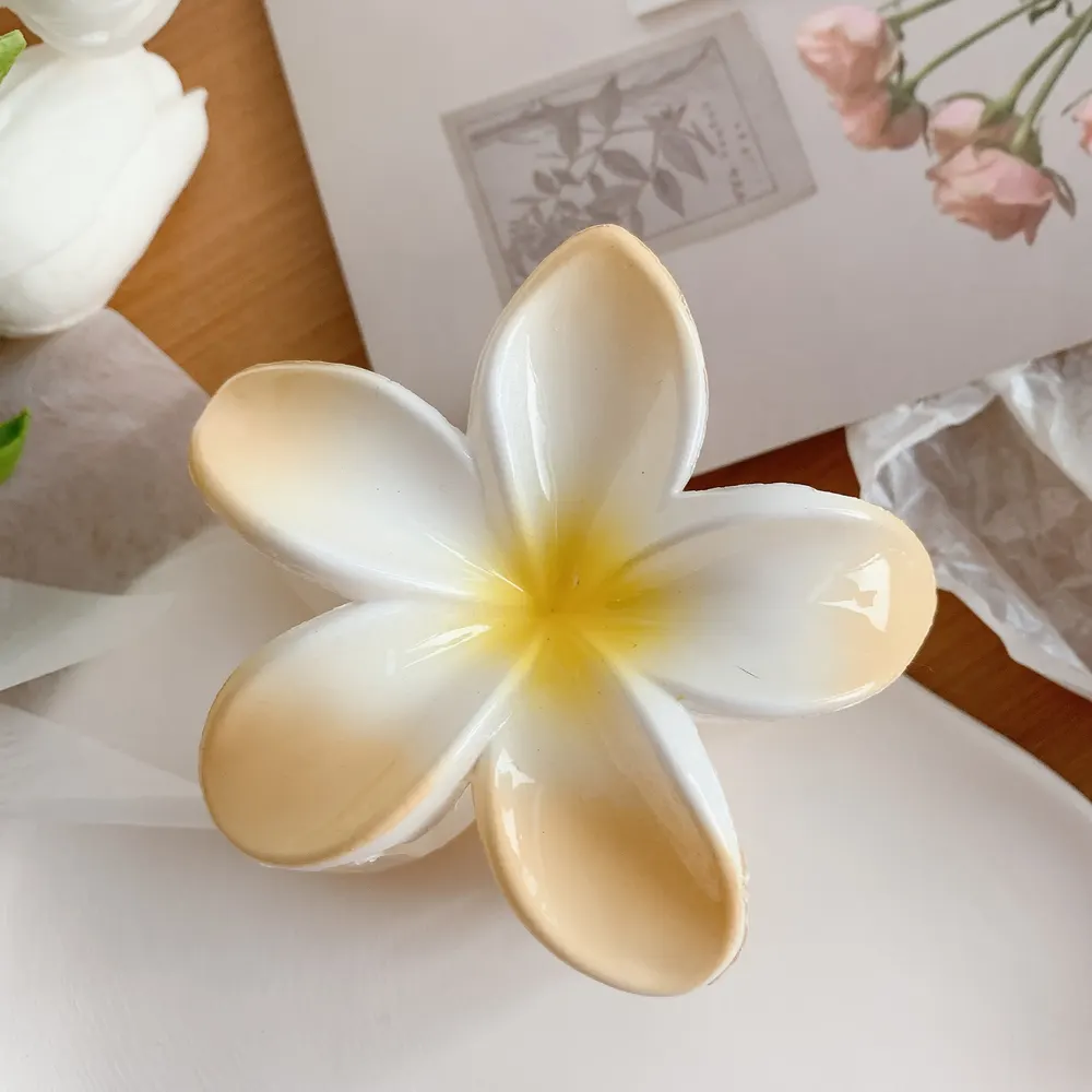 Plumeria Flower Hair Claw Clip