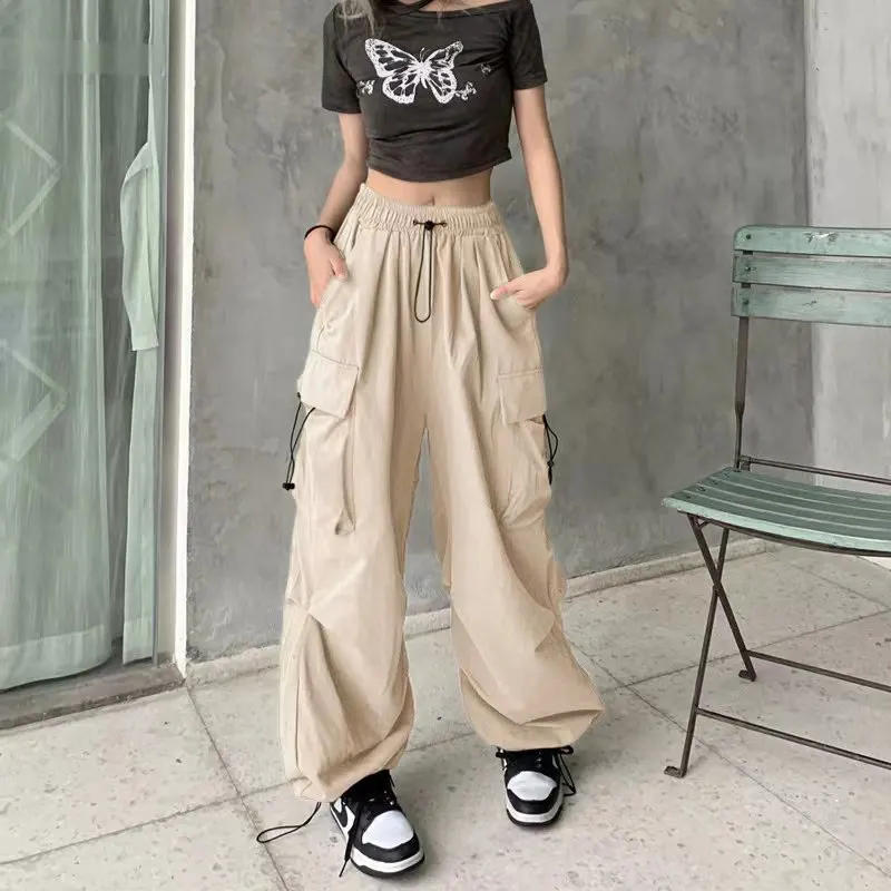 Relaxed Straight-Leg Work Pants in Apricot