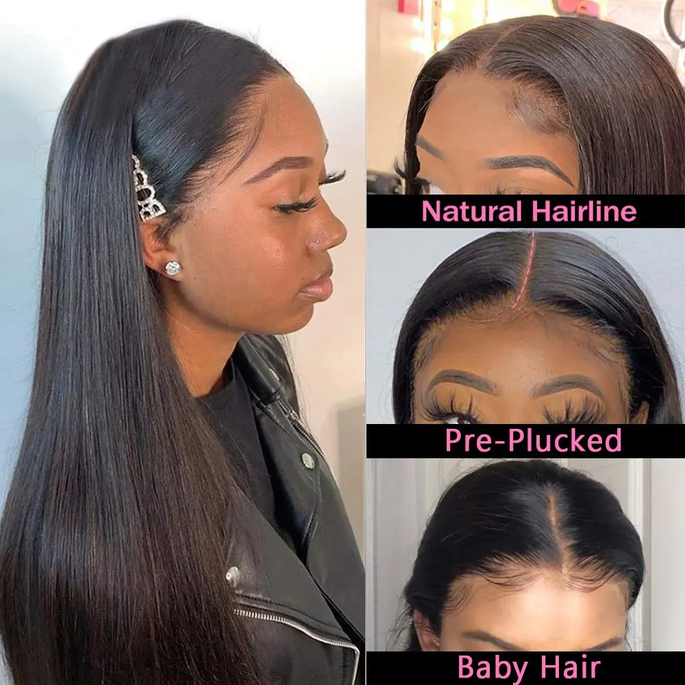 Straight Human Hair Lace Front Wig