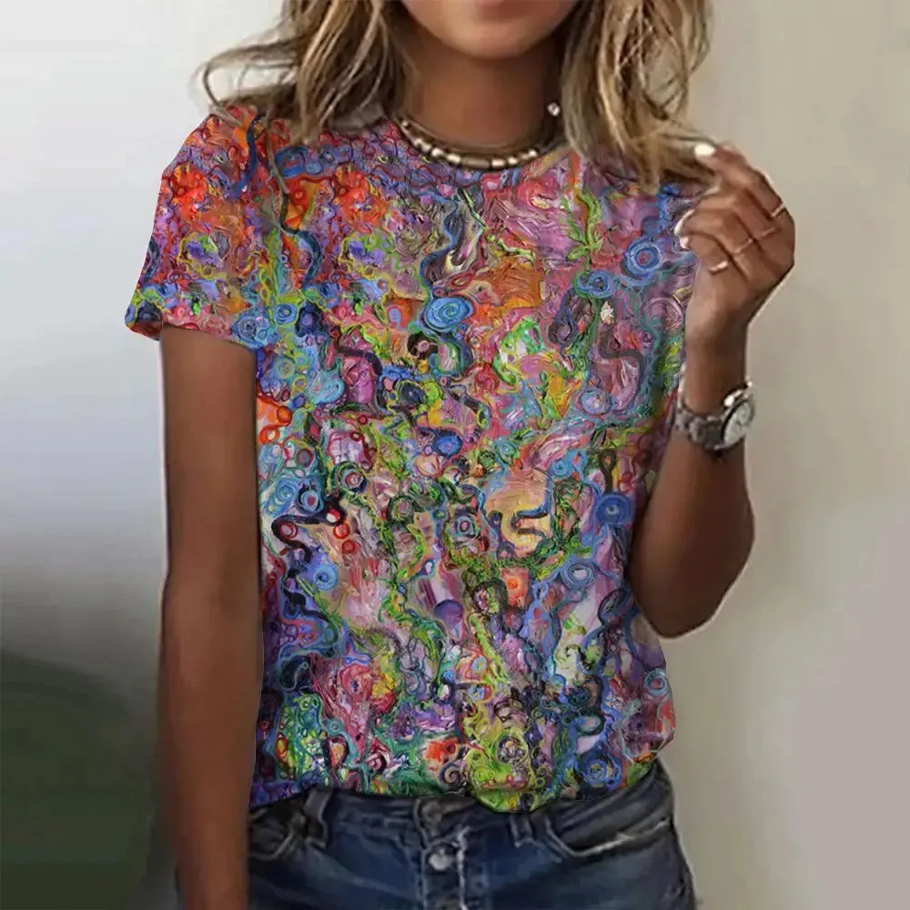 Printed Loose-Fit Plus-Size Tee