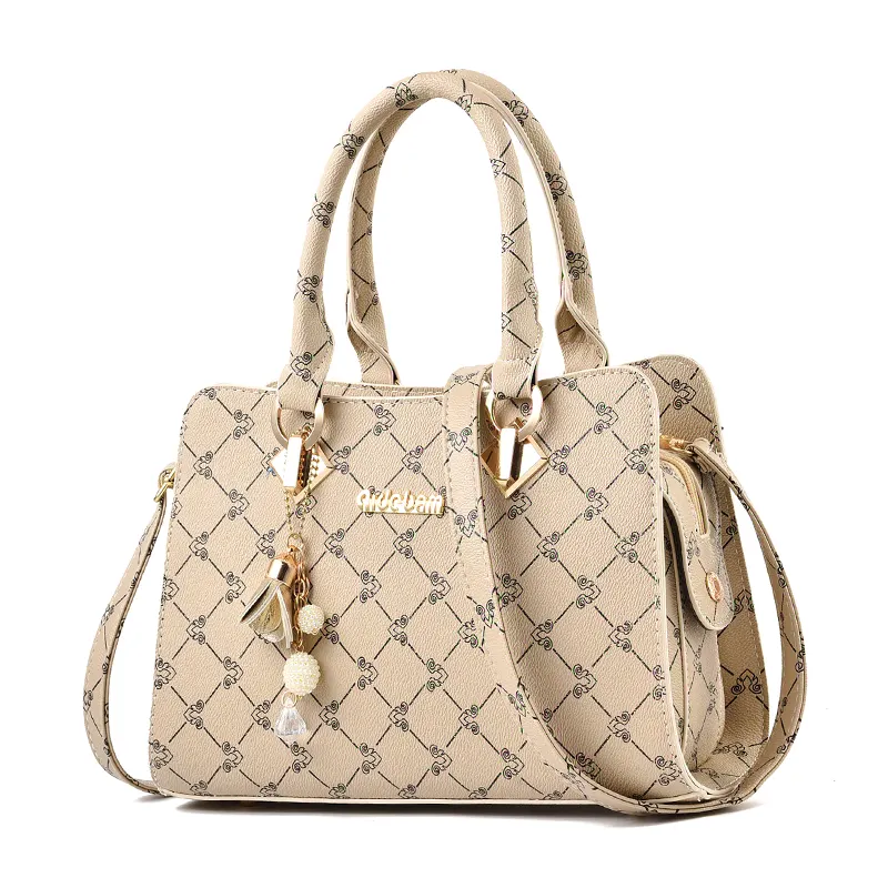 Geometric Print PU Shoulder Bag