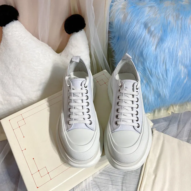 Denim Platform Low-Top Sneaker