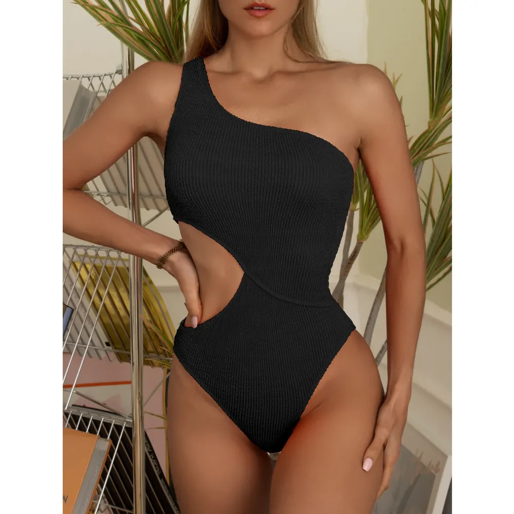 One-Shoulder One-Piece Swimsuit