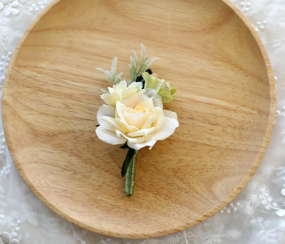Fabric Rose Corsage and Wrist Flower