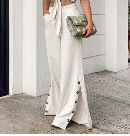 High Waist Wide-Leg Trousers