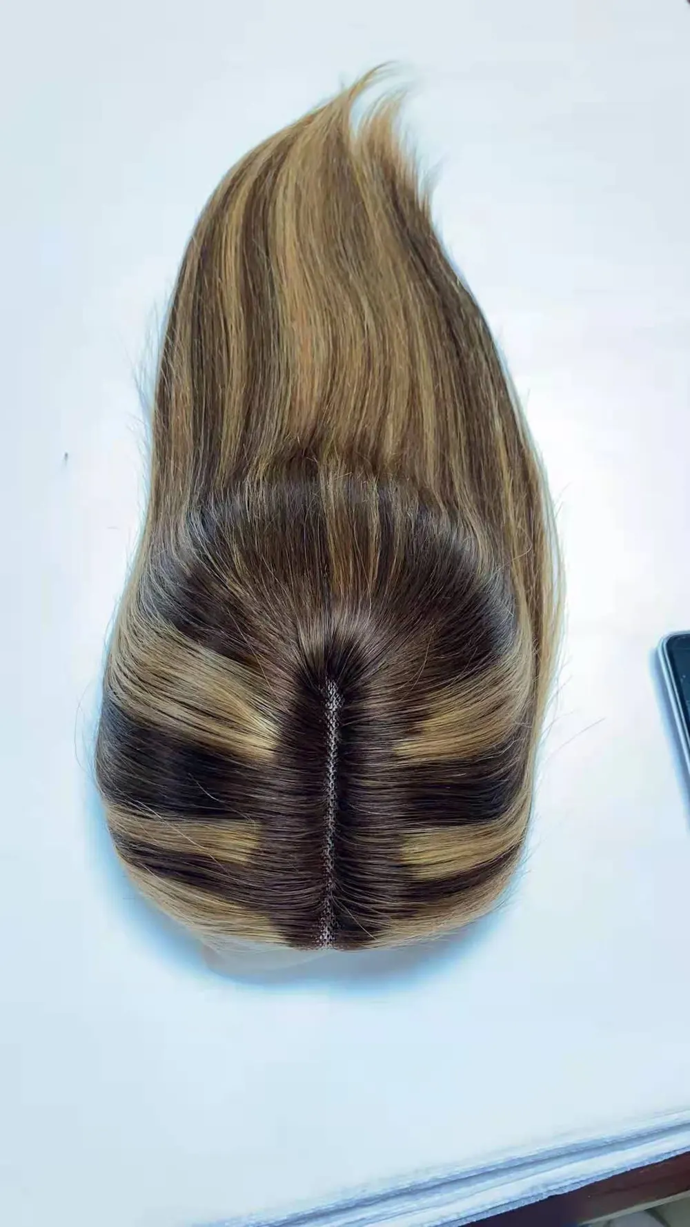 Lace Front Human Hair Wig, 4/27 Piano Highlight