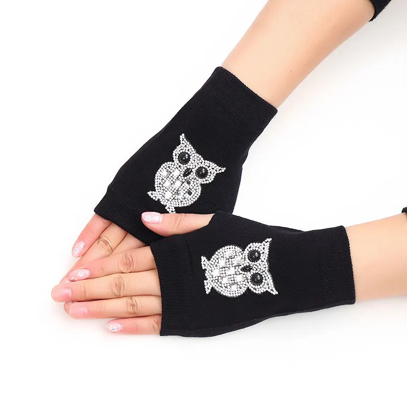 Knitted Half-Finger Gloves