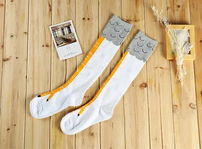 Chicken Print Knee-High Socks
