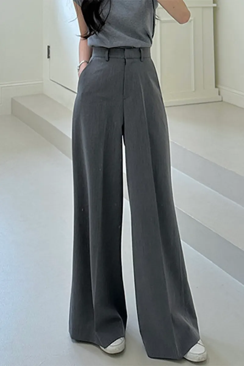 Floor-Skimming Wide-Leg Trousers