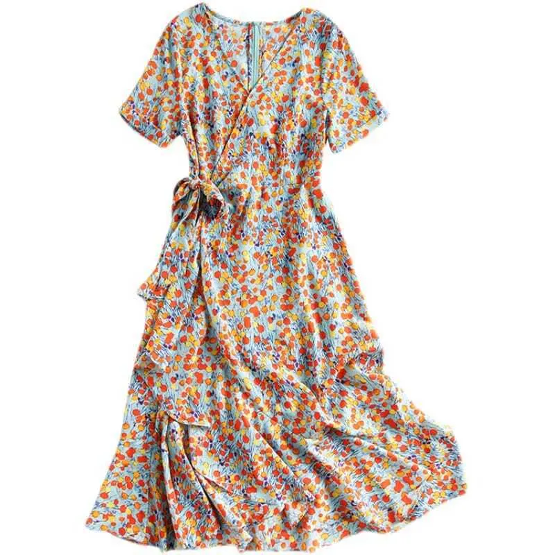Floral Ruffle French Style Dress