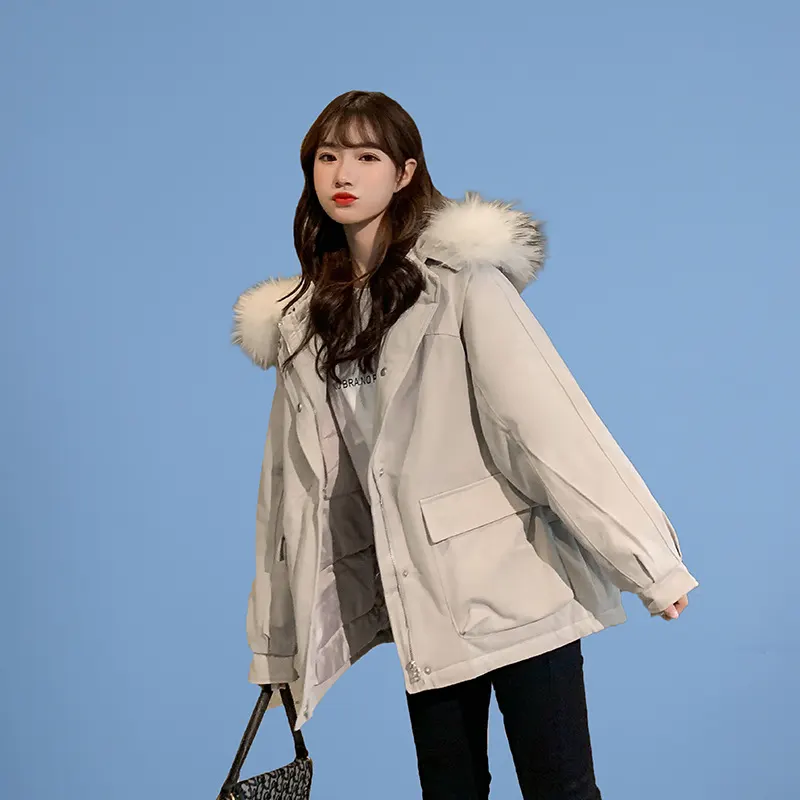 Loose Hooded Cotton Winter Coat
