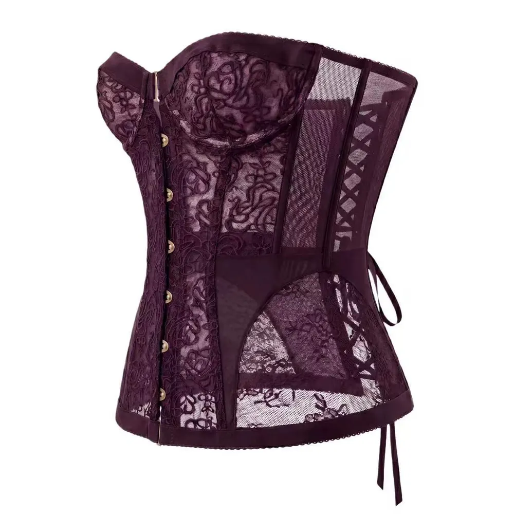 Lace Off-Shoulder Corset Top